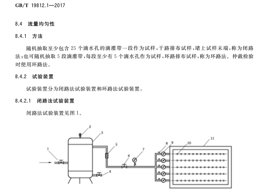 滴灌帶流量測試平臺(tái)